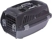 Petio Dog and Cat Carry House Easy 2-Door Smile Carry Plus Small Black