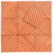 Anvil Outdoors 12''X12'' 12 Diagonal Slat Eucalyptus Interlocking Deck Tile