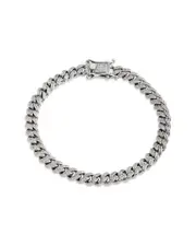 Savvy Cie Silver CZ Cuban Link Bracelet