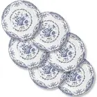 Dinner Plates Set of 6, White Plates, Ceramic Kitchen Plates Microwave Safe P...