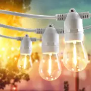 Groverdi 80M Led Festoon String Lights Outdoor Party Wedding IP65 Waterproof White Cord