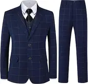 [Boihedy] Boys Suit Kids Formal Wedding Tuxedo Dress Suits for Teen Boys Vest and Pants Set