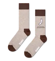 Beige Novelty Sockless Crew Sock | Fun Socks