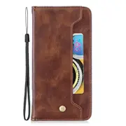 For Xiaomi Redmi 6 Copper Buckle Nappa Texture Horizontal Flip Leather Case, with Holder & Card Slots & Wallet(Brown)