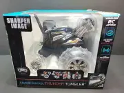 Sharper Image THUNDER TUMBLER RC SPINNING STUNT CAR, Black, New