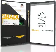 Padfolio Portfolio Organizer Binder | Interview Resume Folder, Document, Busines