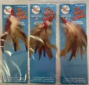 COUNT OF 3 GO CAT DA WILD THING FEATHER TEASER REFILL INTERACTIVE TOYS CAT