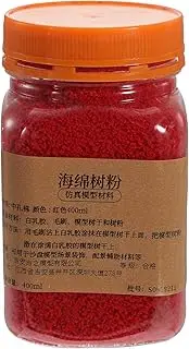 Yardwe Flocking Powder Tree Grass Scatter Sponge Flocking Model Trees Grass Powder Static Grass for Fairy Garden Diorama Scenery 400ml, Red