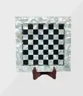 15" Marble Chess Table Top Precious Stones Handmade