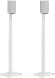 ynVISION Adjustable Floor Stand Compatible with SONOS Era 100 and Era 300 - White 2 Pack (Pair)