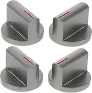 YARNOW 4pcs Gas Stove Switch Stove Knob Refill Grill Replacement Parts Stove Top Gas Reducer Round Stove Rack Oven Cooker Knobs Gas Cooker Electric Stove Mat Pans Gas Knob Abs Black