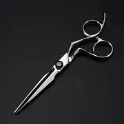 Barber Scissors Hair Cutting Scissors, 6 Inch Professional Steel Upscale Curved Haircut Thinning Barber Cutting Shears Hairdressing Scissors,Set Q