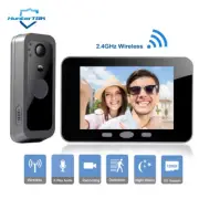 4'' Screen 2.4Ghz Wireless Video Intercom Doorbell Camera Smart High-Definition
