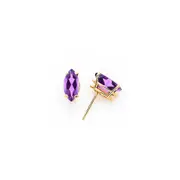 14k Yellow Gold 12x6mm Marquise Tsavorite Earrings