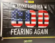 Donald Trump Flag FREE USA SHIP God Fearing Trump Man Cave America USA Sign 3x5'
