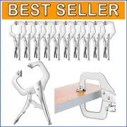 10 Pcs 11 Inch Locking C Clamp Set - Adjustable Welding Pliers for Professionals