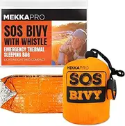 MEKKAPRO SOS Emergency Thermal Bivy Sleeping Bag with Survival Whistle, Survival Bivvy Sack, Mylar Emergency Blanket
