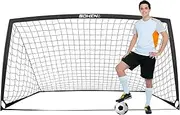 BOHEN 4x3FT/6x4FT/9x5FT Portable Soccer Goal for Kids Backyard with Carry Bag - Easy Folding Lightweight Fun for Outdoor Indoor Training Games for Teen Youth Adult