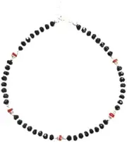 [Tongari] 925 Pure Silver Anklet With Black Crystal & Silver Beads For Women Single Piece Design-18, Free, Sterling Silver, no gemstone