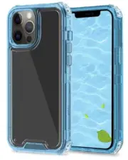 Iphone 12 Pro Max Case Clear and Blue Shockproof case