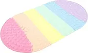 UKQRRTC Oval Silicone Bathtub Mat, Kids Shower Mat, Heat Resistant, Easy Cleaning Shower Tub Mat with Push Pop Bubbles for Bathroom Shower Room