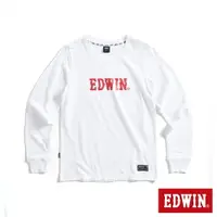 在飛比找樂天市場購物網優惠-EDWIN EDGE 光能雜訊LOGO印花長袖T恤-女款 白