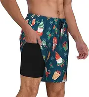 [AFHYZY] Men Swim Trunks Short 7 Inch Funny Bathing Suits Quick Dry Board Shorts with Pockets