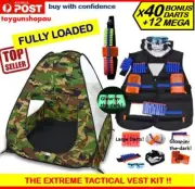 Kids Toy Gun Army Tent Accessory EXTREME TACTICAL VEST KIT Toy Gun Bullets Ammo