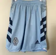 Adidas Basketball Shorts Blue Uprising Elastic Waist 3 stripes Youth Small NWTs!