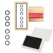 Ink Pad and Tin Whistle Fingering Diagram and Tablature Rubber stamp