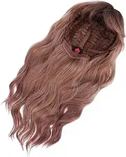 CRILSTYLEO Fashionable Long Wig Bangs Wavy Wig for Women High Temperature Resistant Hair