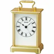 NEW Seiko Audrey Elegant Gold Carriage Desk Alarm Clock, 14cm