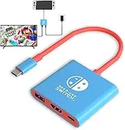 QIHEBEN for Nintendo Switch Dock, Portable Switch Dock, Switch TV Dock Support TV Mode and Samsung DEX with 4K HDMI 100W PD Charging Port USB3.0 Compatible Switch/OLED/Steam Deck-Nintendo Dock