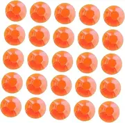 HOMSFOU 1000pcs Vibrant Orange Flatback Rhinestones for Crafting Bulk Diamonds for DIY Makeup Tumblers Bottles Glasses for Home Office Cafes