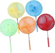 Yardwe Stainless Steel Telescopic Net Extendable Bug Catching Net for Kids Lightweight Portable Random Color