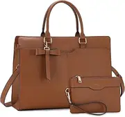 VX VONXURY Laptop Bag for Women Tote Bag for 15.6 inch Casual Handbag with Clutch Purse for Business Office Work