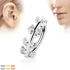 CZ Vine Ear Cartilage Earrings Daith Tragus Helix Hoop Nose Rings