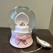New Valentines Day Snowglobe Musical Light Up Ring Proposal Heart