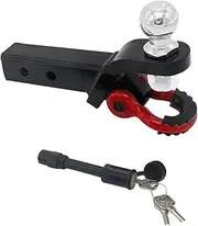 Trailer Hitch Trailer Hitch Lock Trailer Hitch Ball Mount with Tow Shackle and 3/4" Hitch Pin Clip for Multifunctional 2 in 1 Fits 2Inch Hitch Receiver