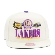 Mitchell & Ness Los Angeles Lakers Reframe Retro Snapback Hat Cap - Off White