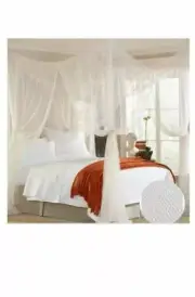 Mombasa Home Bedding~Majesty Canopy~One Size Bed~Mosquito~Sheer White~Indoor/Out