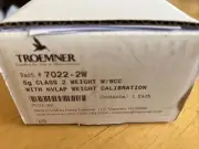 Troemner 7022-2W, 5g Class 2 Weight w/WCC with NVLAP Weight Calibration