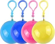 [TNSLAND] Pack of 4 Rain Poncho Women's and Men's Rain Cape, Children, Rain Poncho, Festival Rain Cape, Festival, Women's Rain Poncho, Rain Poncho, Rain, Dark blue, light blue, yellow, magenta, L