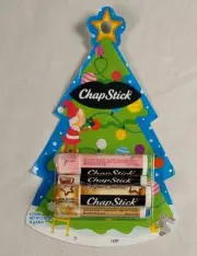 CHAPSTICK Holiday Pack of 4 NEW Full Size Sugar Cookie, Hot Chocolate, +2 More!
