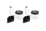 2Pcs Electric Makeup Brush Cleaner Dryer Electric Cosmetic Make Up Brushes Set Cleaning Tool-White