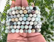Amazonite bracelet - 8mm amazonite gemstone bracelet - genuine amazonite