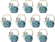 Set of 10, Dark Grape Painting U No. 6 Earthen Bottle [5.5 x 4.5 inches (14 x 11.5 cm) 900cc] | Arita Yaki Tobin, Setomonohonpo