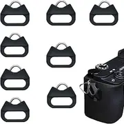 4 Pairs Camera Lug Ring Shoulder Strap Triangle Split Ring Adapter with Plastic Cap Compatible with Leica Compatible with Panasonic Compatible with Fuji