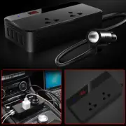 Car Power Inverter DC 12V/24V To 220V AC Converter with 4 USB Port Charger (for: Audi)