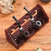 Wooden Tobacco Smoking 5 Pipes Shelf Stand Rack Wood Home Display Pipe Holder